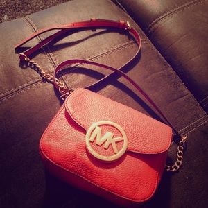Mk side pink bag